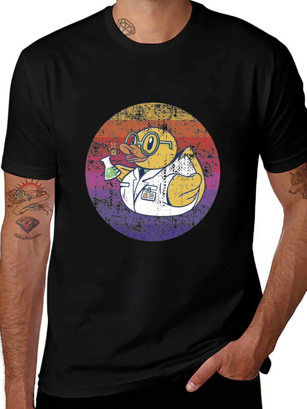 Scientist Duck T-Shirt - Retro Design