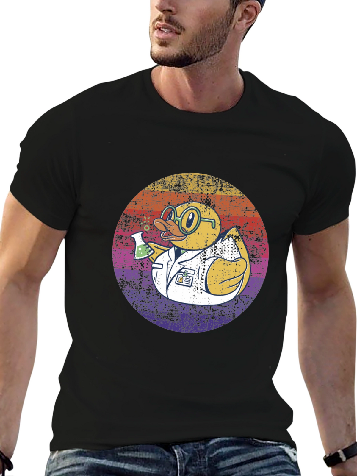 Scientist Duck T-Shirt - Retro Design