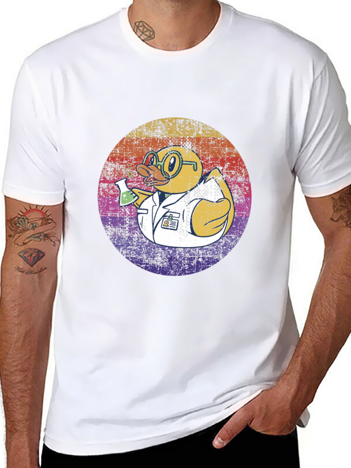 Scientist Duck T-Shirt - Retro Design