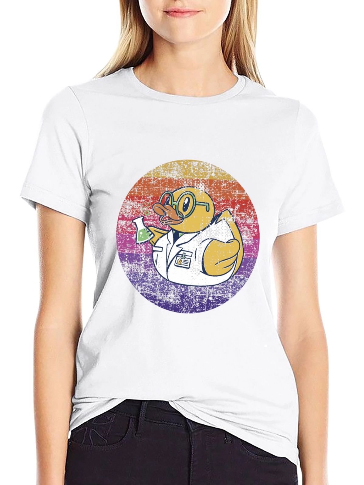 Scientist Duck T-Shirt - Retro Design