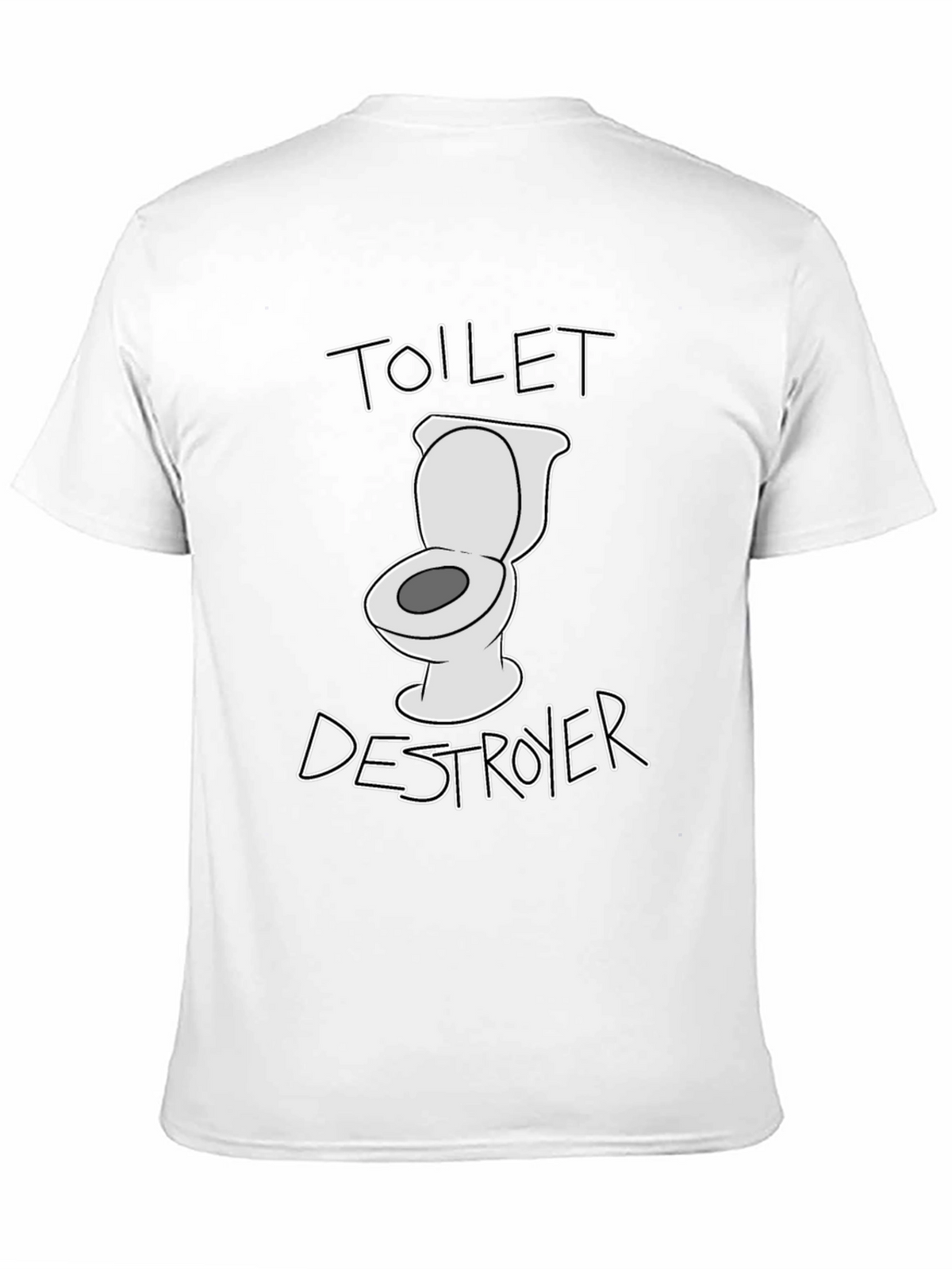 Toilet Destroyer Graphic T-Shirt - Funny Novelty Tee
