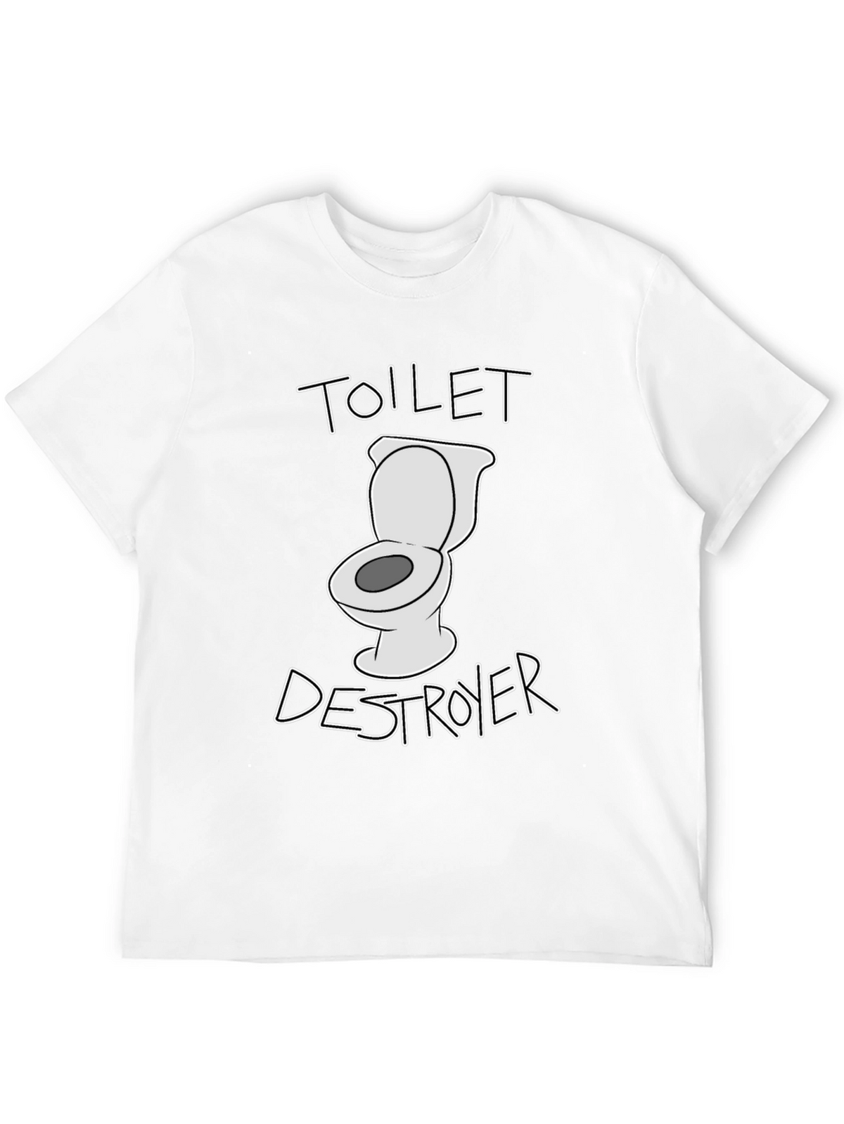 Toilet Destroyer Graphic T-Shirt - Funny Novelty Tee