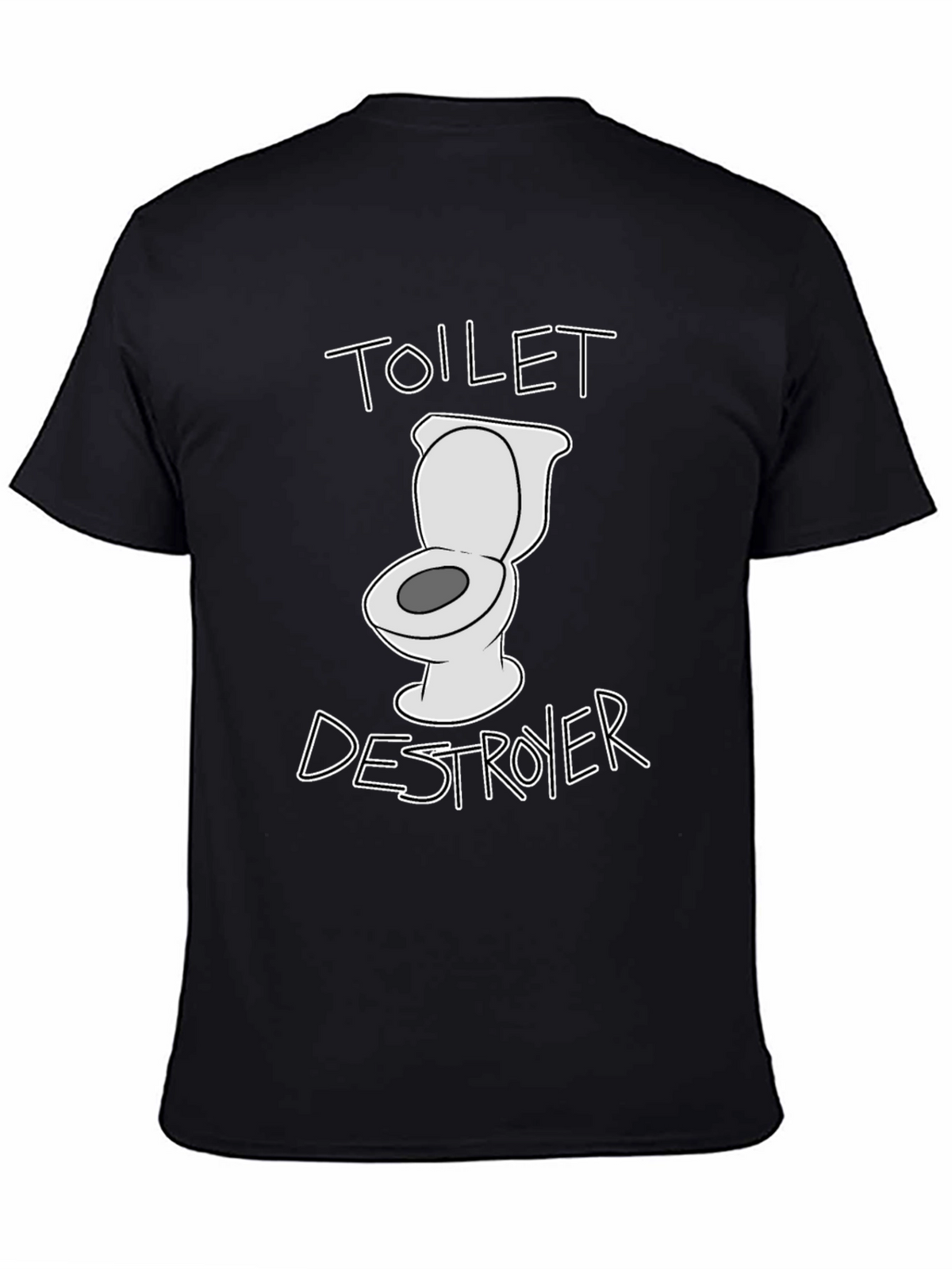 Toilet Destroyer Graphic T-Shirt - Funny Novelty Tee