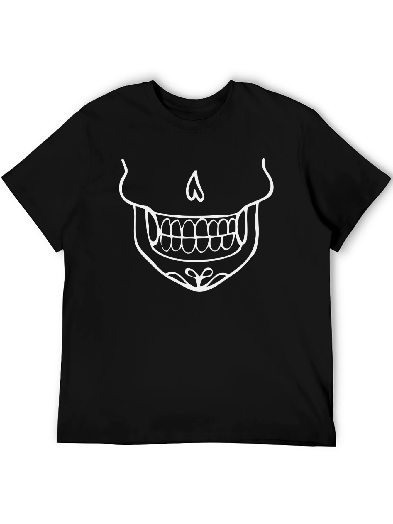 Skull Grin Graphic Tee - Stylish Halloween Shirt