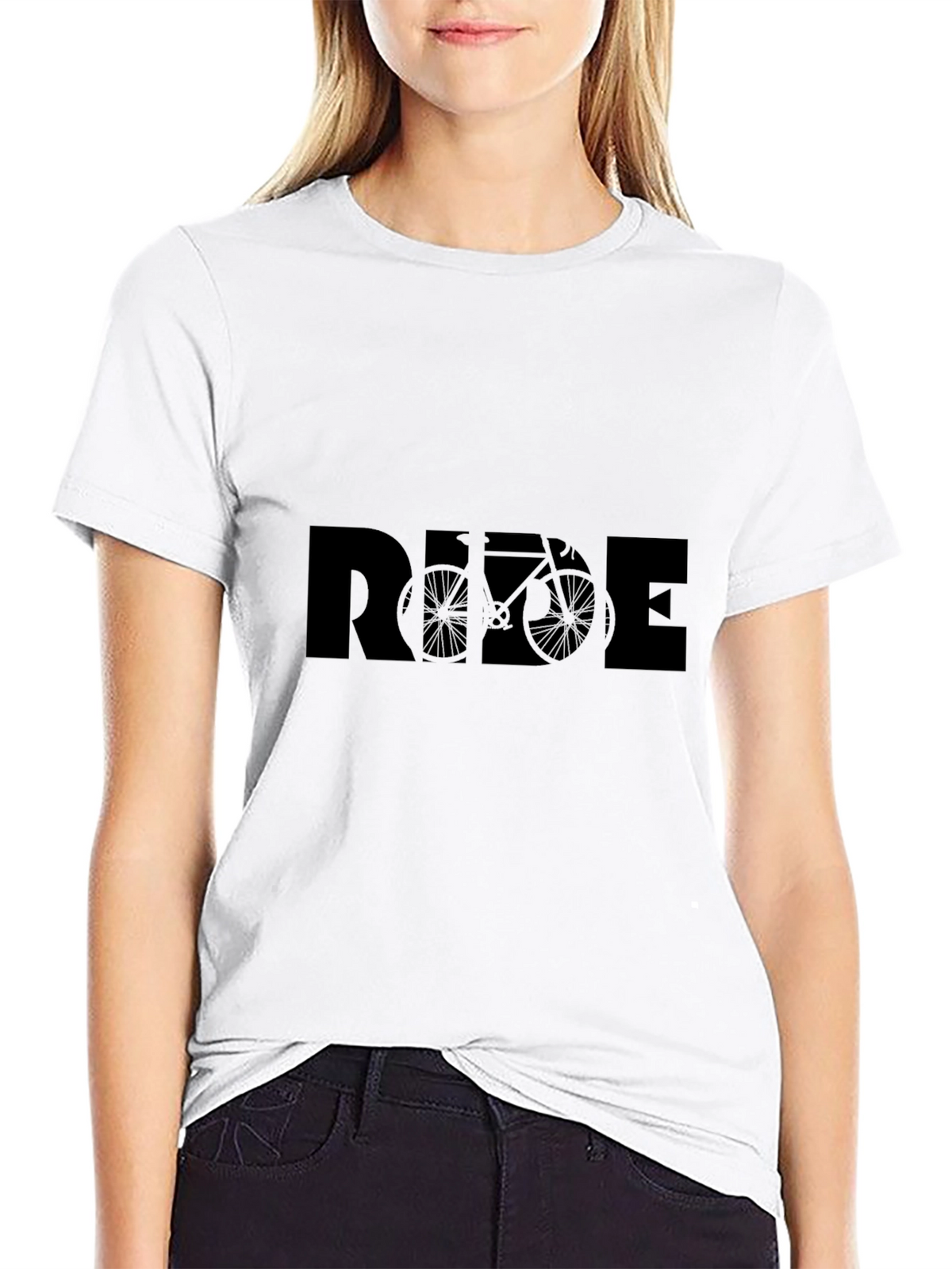 Ride Bicycle Graphic Tee - Stylish Black Cotton T-Shirt