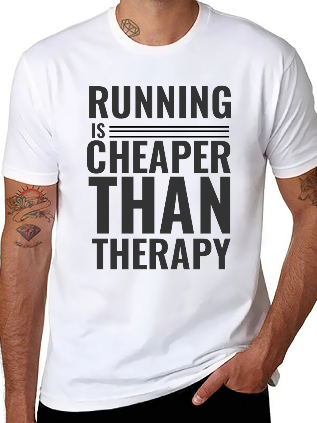Running is Cheaper Than Therapy T-Shirt