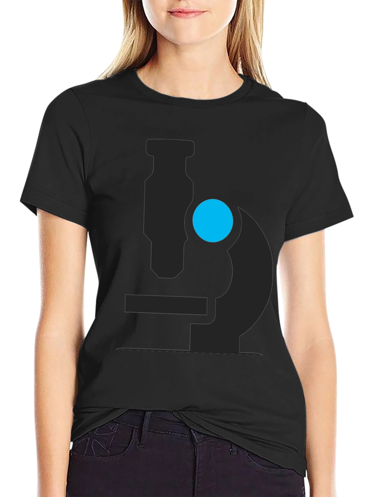 Microscope Graphic Black T-Shirt