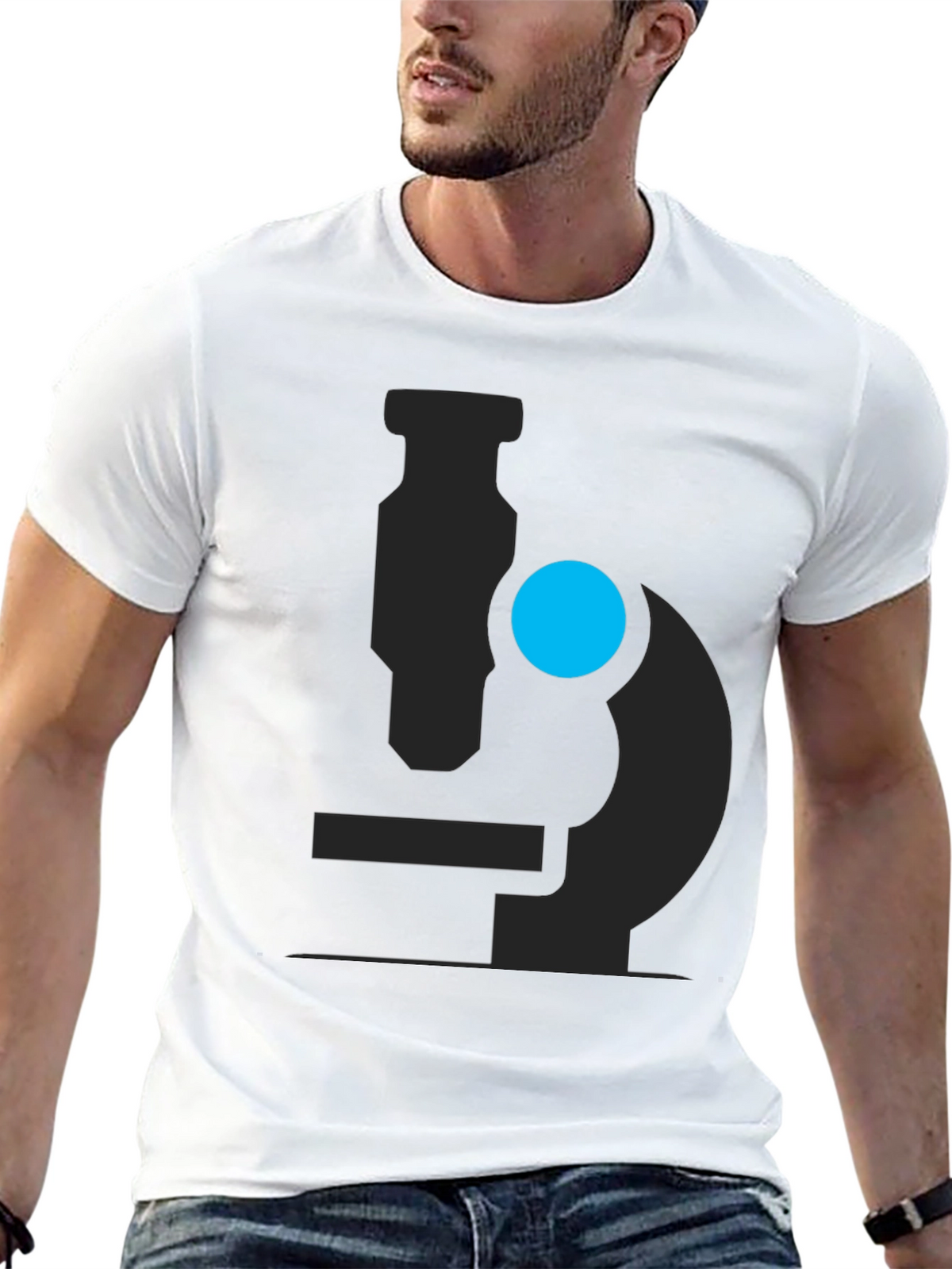 Microscope Graphic Black T-Shirt