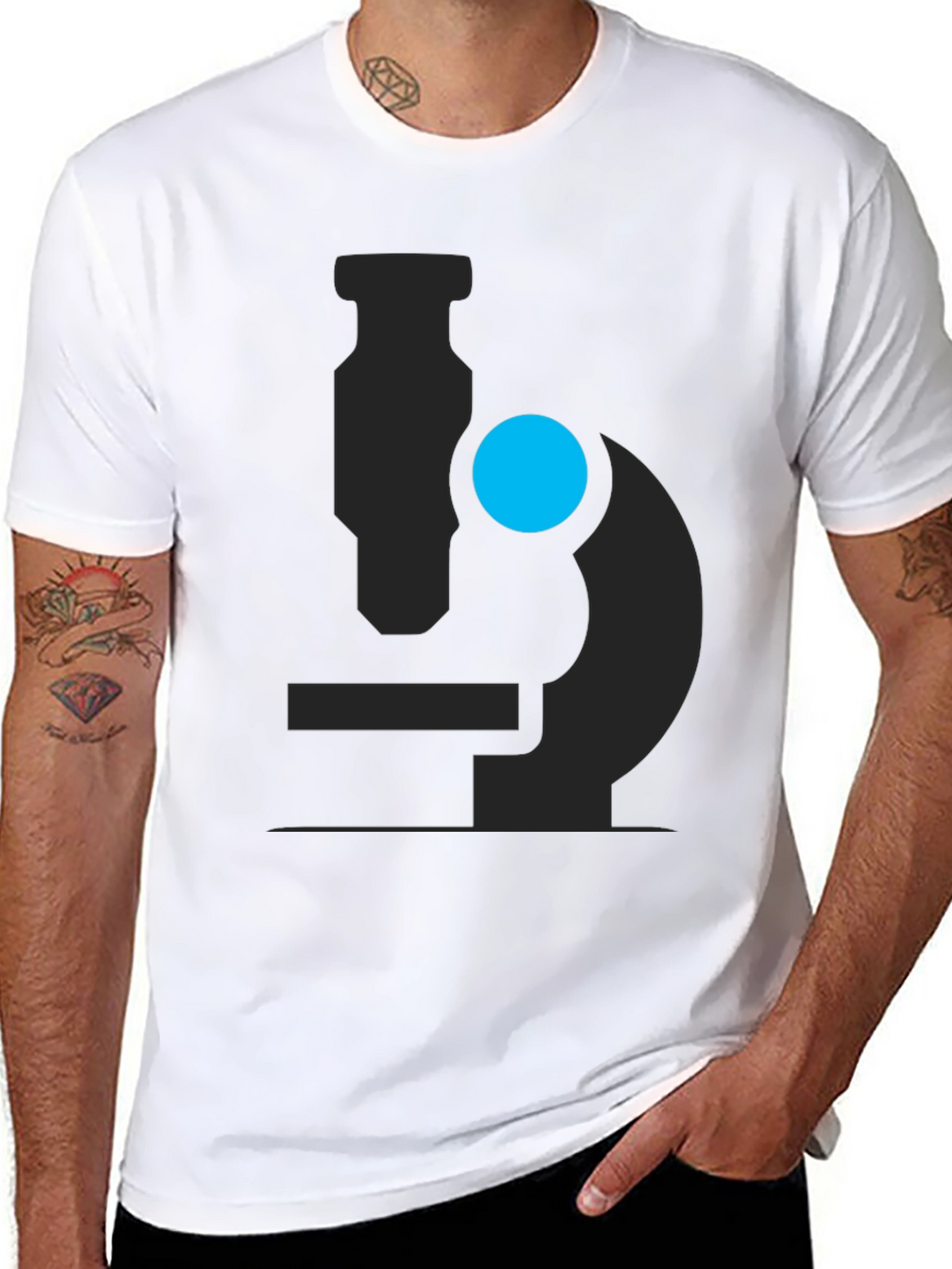 Microscope Graphic Black T-Shirt