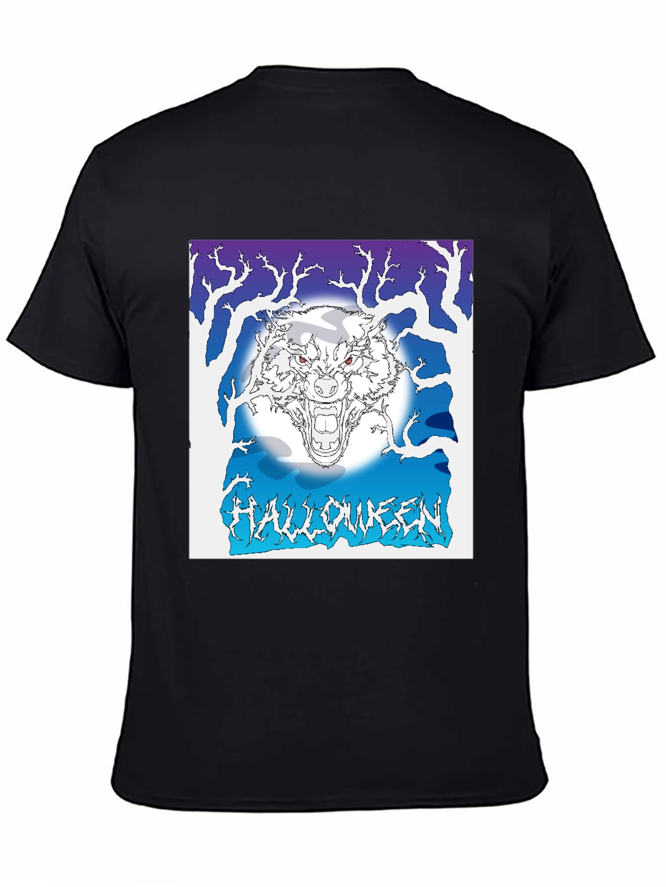 Halloween Wolf Graphic T-Shirt