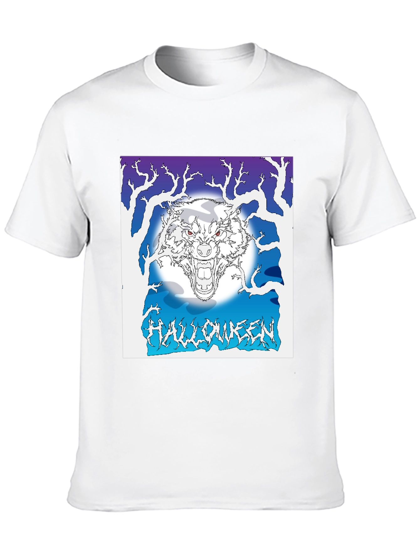 Halloween Wolf Graphic T-Shirt