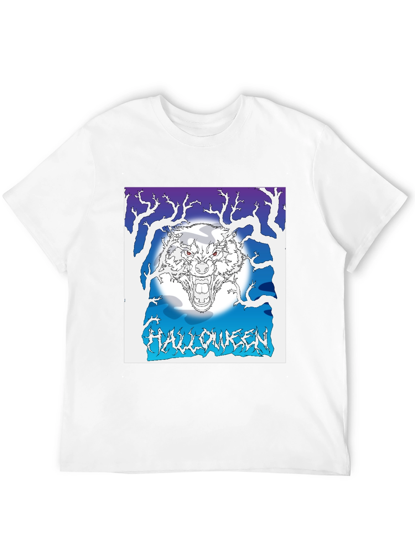 Halloween Wolf Graphic T-Shirt
