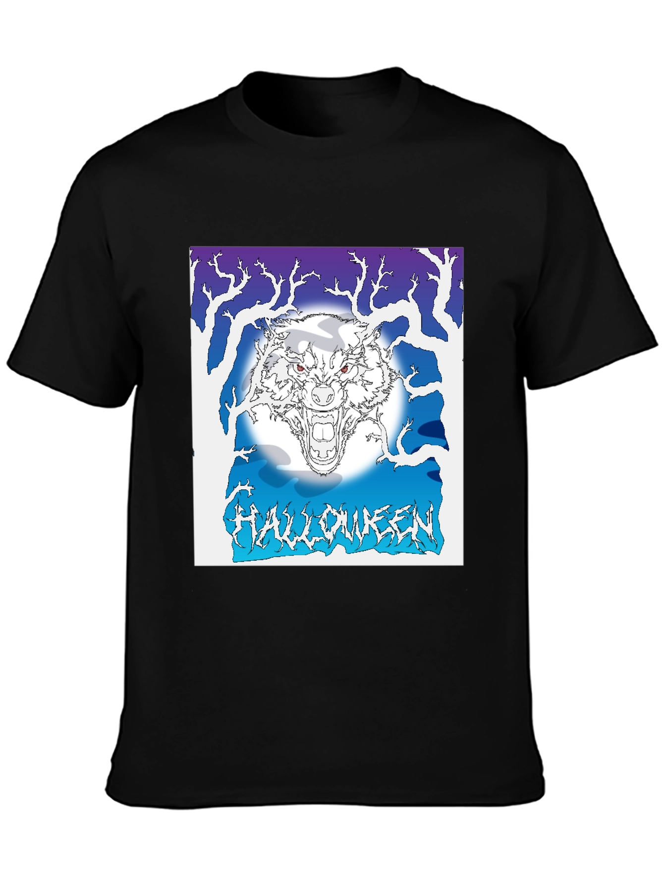 Halloween Wolf Graphic T-Shirt