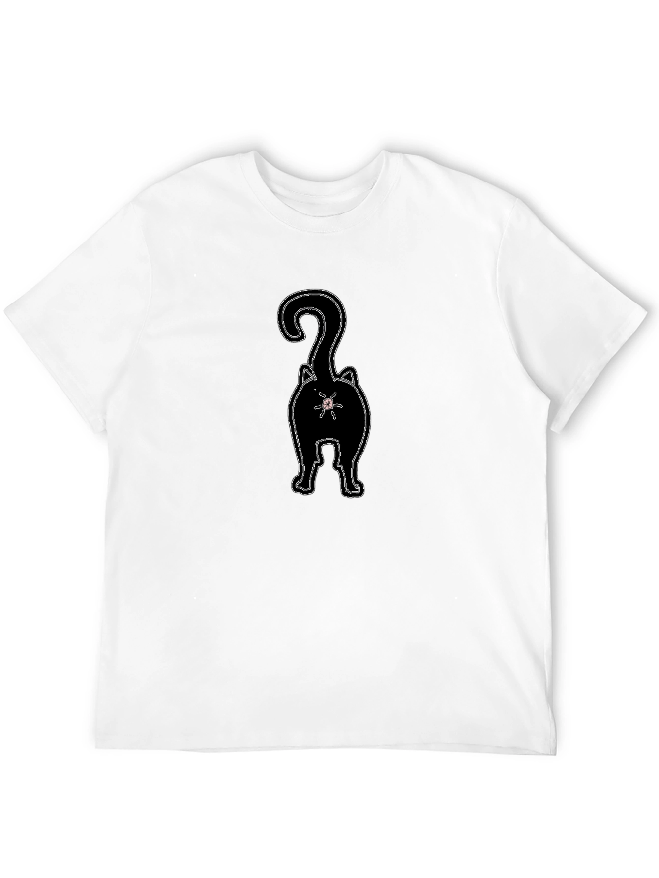 Black Cat Butt T-Shirt - Funny Graphic Tee