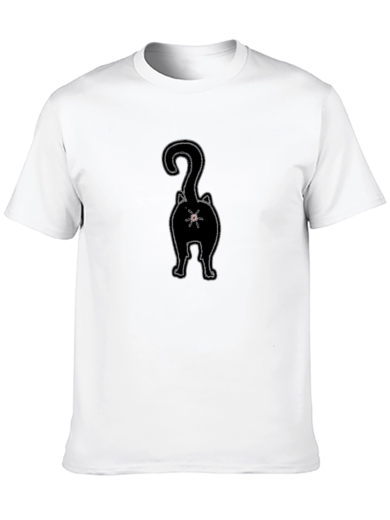 Black Cat Butt T-Shirt - Funny Graphic Tee