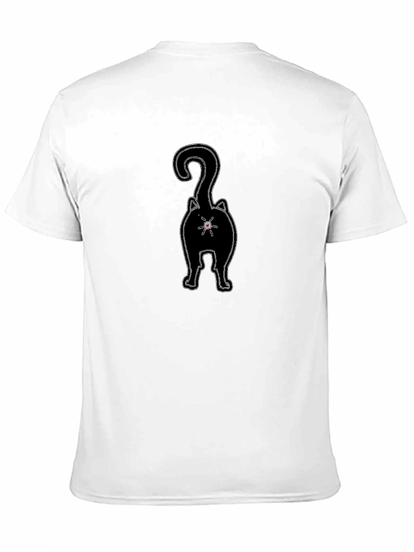 Black Cat Butt T-Shirt - Funny Graphic Tee