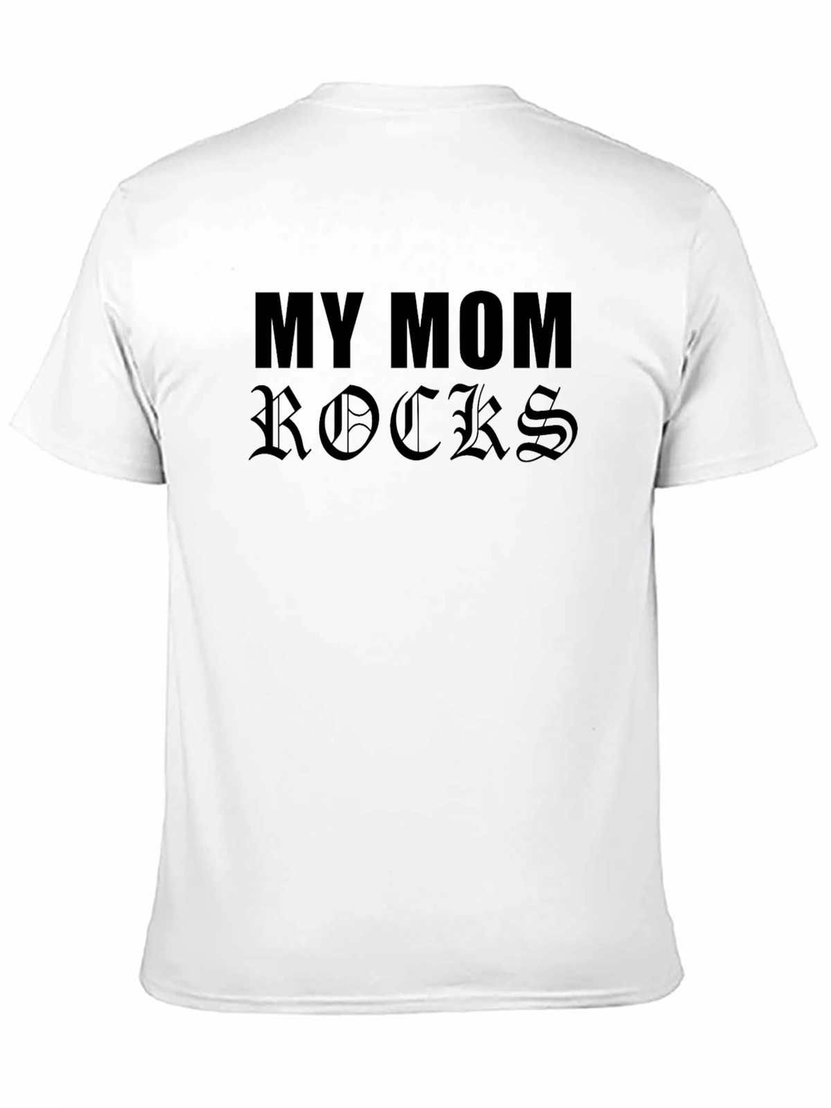 My Mom Rocks T-Shirt - Black Cotton Graphic Tee