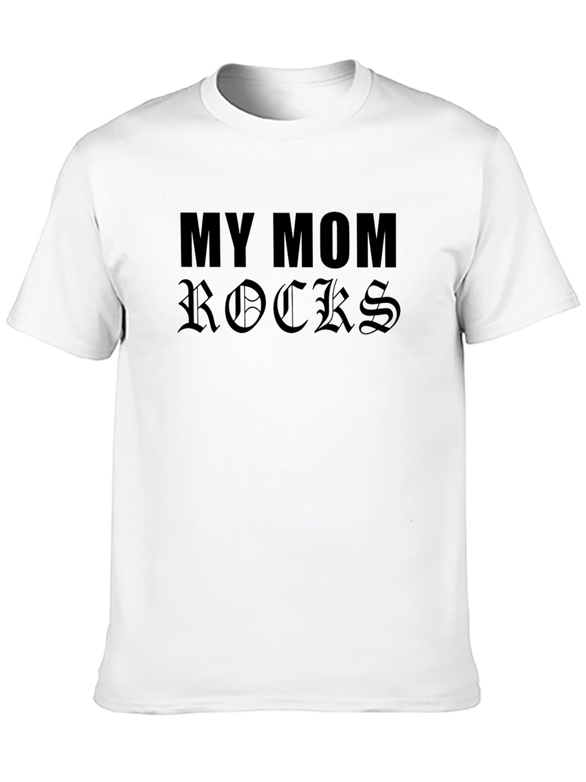 My Mom Rocks T-Shirt - Black Cotton Graphic Tee