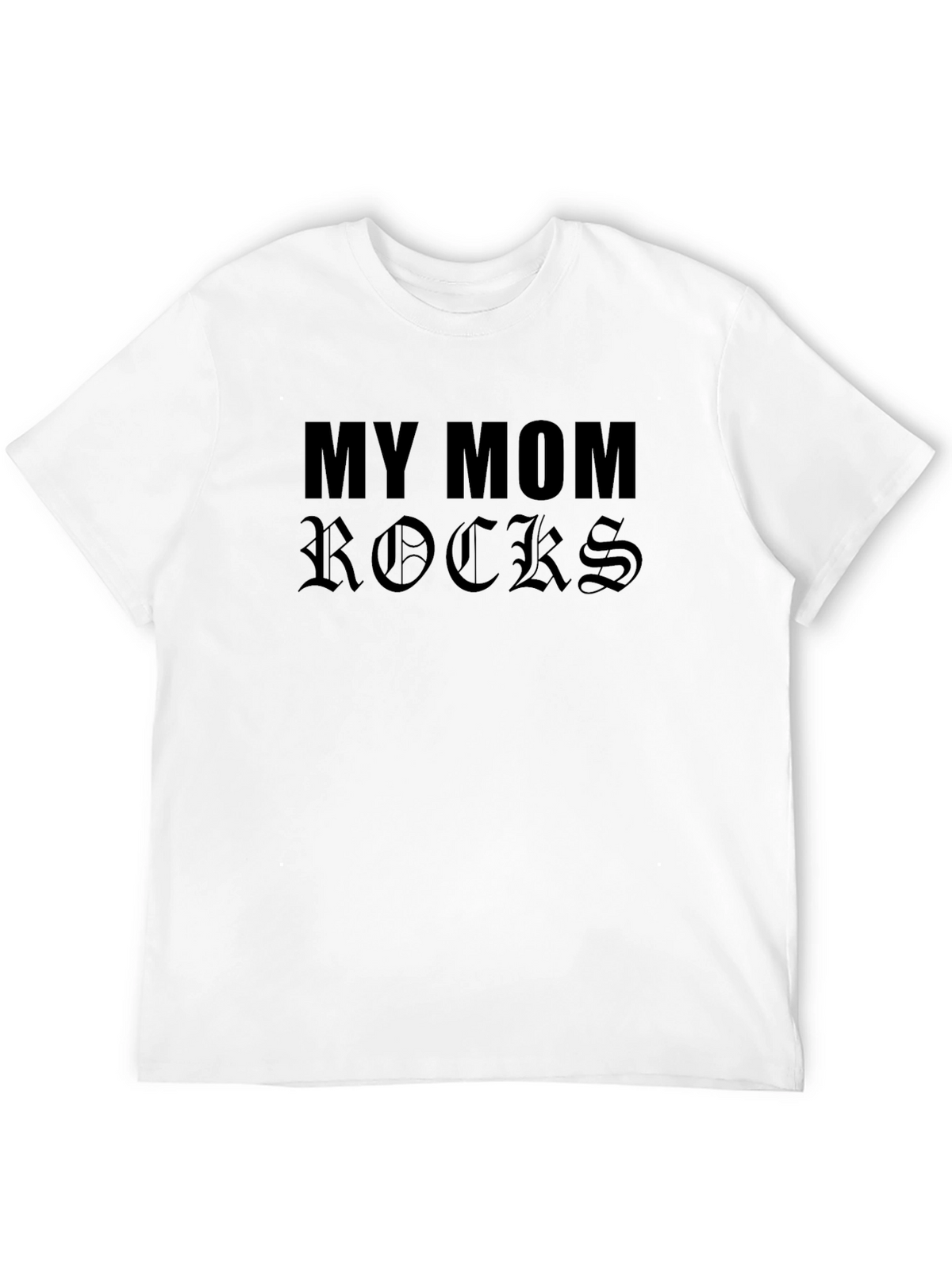 My Mom Rocks T-Shirt - Black Cotton Graphic Tee