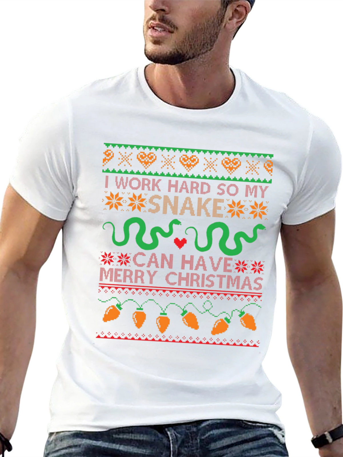 Funny Snake Christmas Sweater T-Shirt