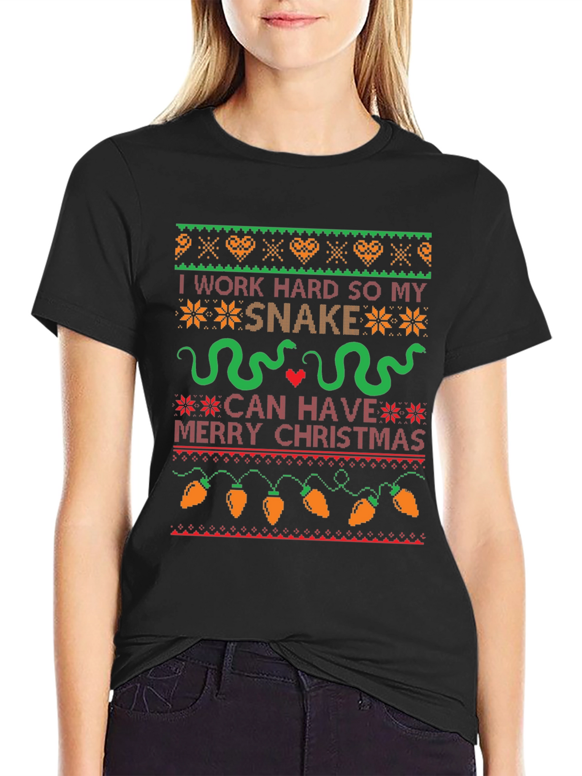 Funny Snake Christmas Sweater T-Shirt