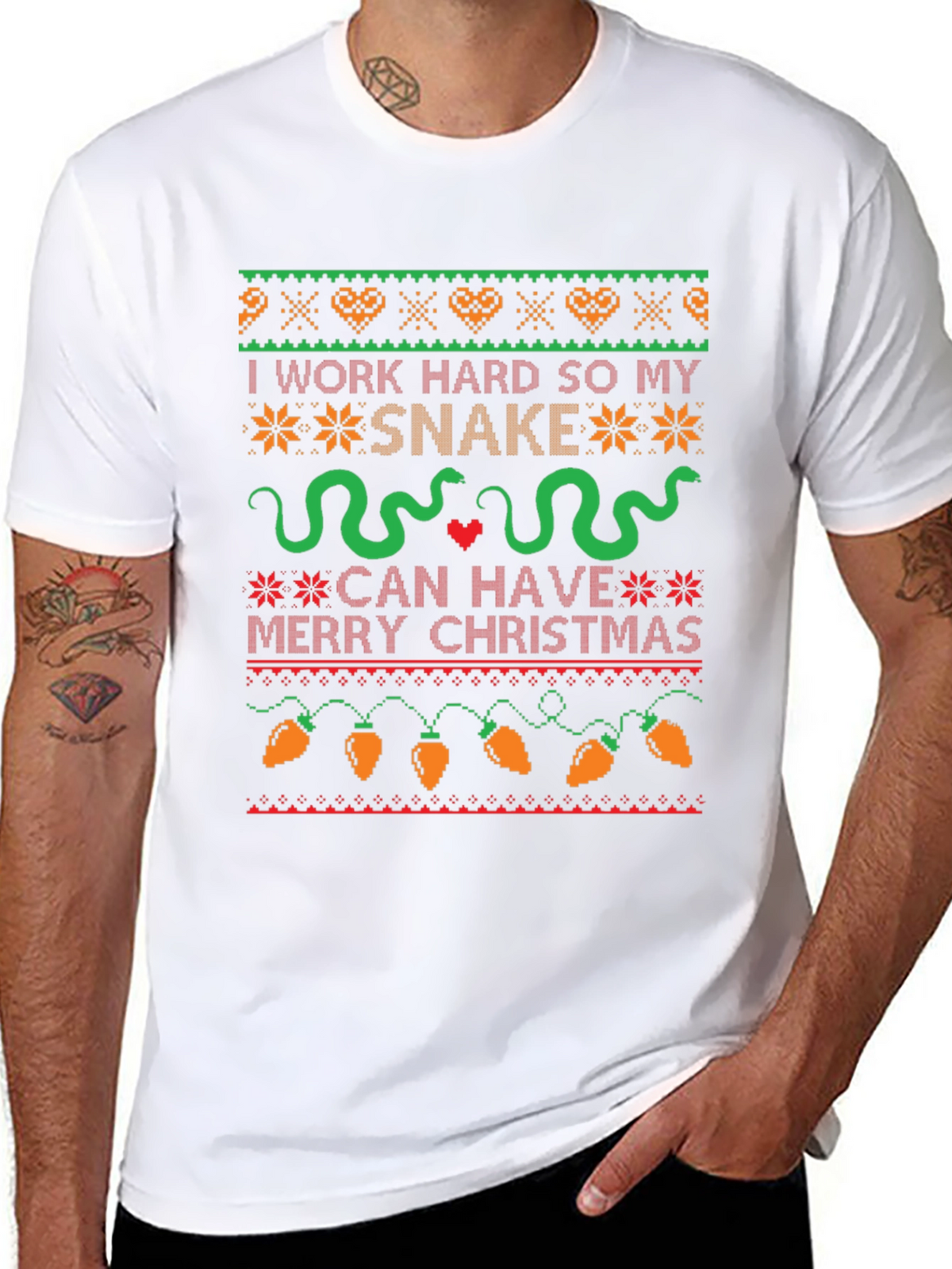 Funny Snake Christmas Sweater T-Shirt