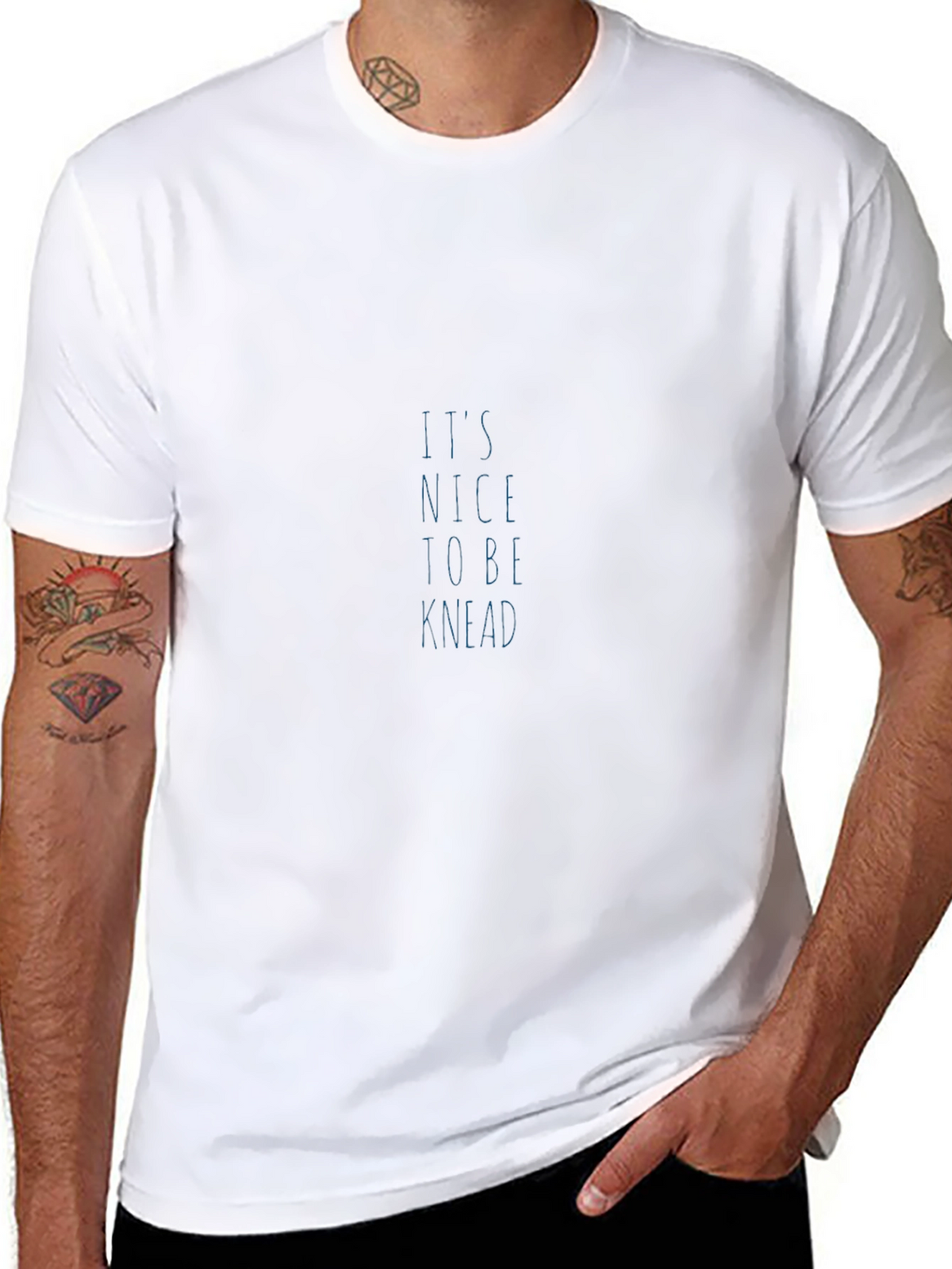 Its Nice To Be Knead Black T-Shirt