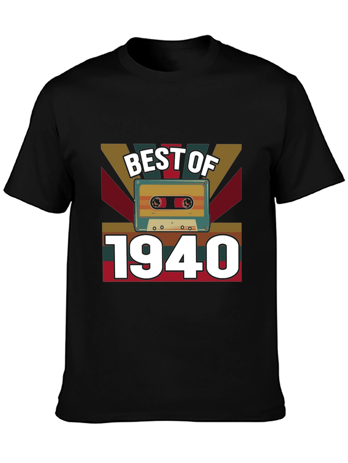Best of 1940 Retro Cassette Tape Graphic Tee