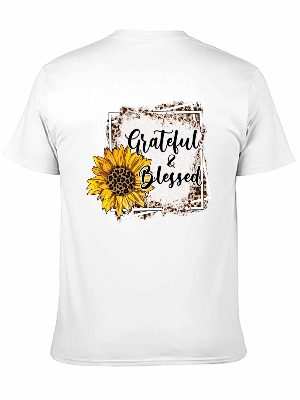 Grateful & Blessed Sunflower Graphic Tee